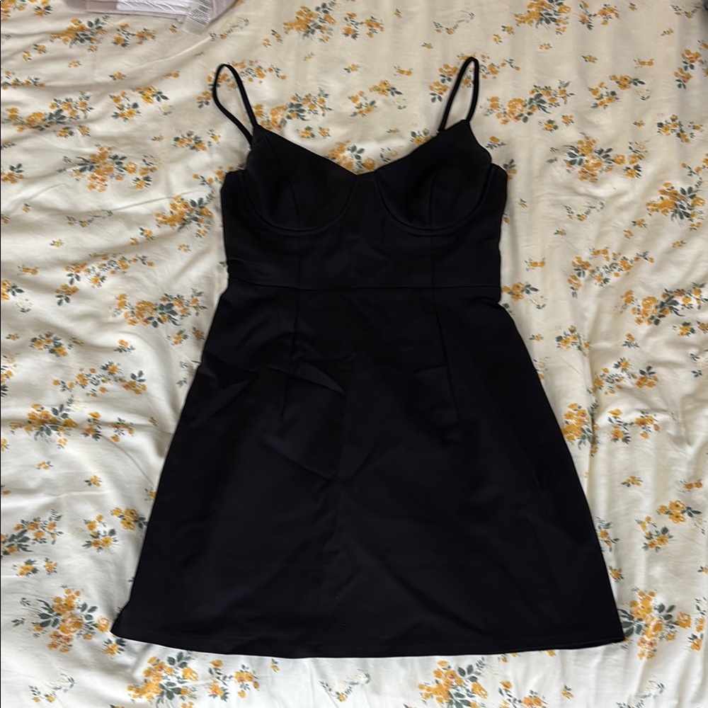 Princess Polly Black Spaghetti Strap Mini Dress